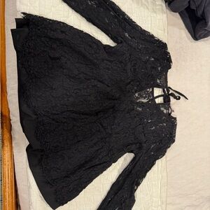 Miss Me Black Lace Blouse